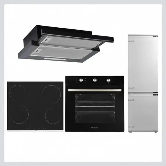 Set Inkaso FELSEN – Furrë 71L FFE MFA 614 BL + Pianurë FPI-6004 MS261 + Aspirator ASFE F5 BL + Frigorifer BINFFE 358 LF