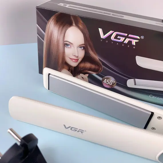 Pjastër Profesionale Flokësh VGR V-518 me Pllaka Qeramike, LED Display dhe Kordon 360° – 40W, 2 imazh