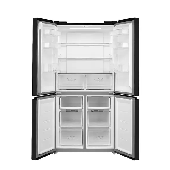 Frigorifer ELEKTRA EF-XFD17761AGS Side by Side Four Door – 474 L, No Frost, Black Glass, 2 imazh