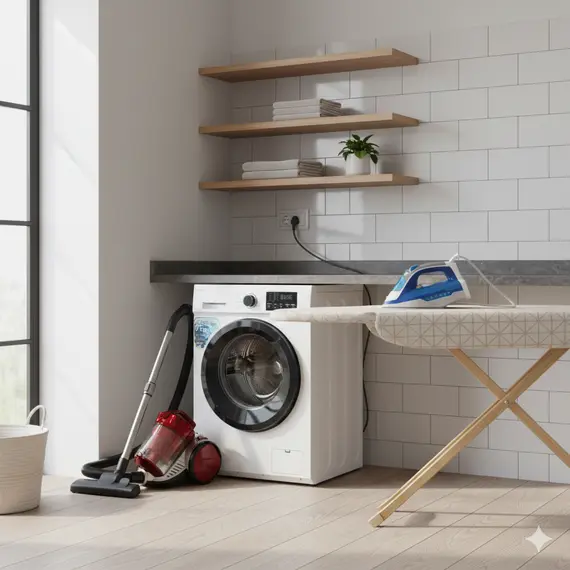 Set LAVATRICE VIVAX WFL-140712CI 7 KG + Fshese Korenti VIVAX VCC-1800RR + Hekur VIVAX IR-2200SS, 2 imazh