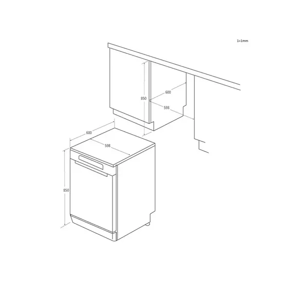 Lavastovilje CANDY CF 3E7L0S 13 Sete me Motor Inverter, Hapje Automatike Dere – Klasa E, 6 imazh
