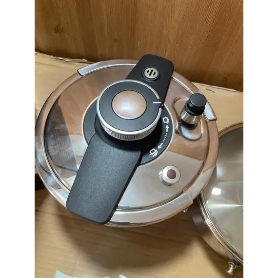 Tenxhere me presion Happy Unique 4L + 6L çelik inox, 2 imazh