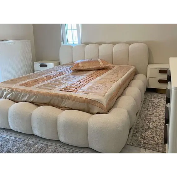 Krevat Aurora - Ngjyre bezhë e hapur, Madhësia: 160x190