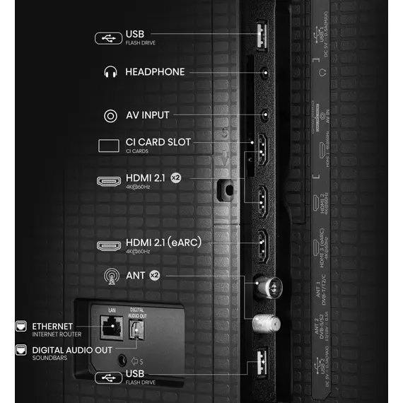 TV 65" Hisense 65A7NQ QLed 4K ULTRA HD Smart Tv, 11 imazh