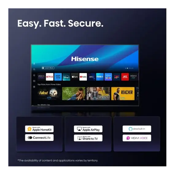 Televizor 43″ Hisense 43A6Q 4K UHD Smart VIDAA HDR10+ Dolby Vision, 9 imazh