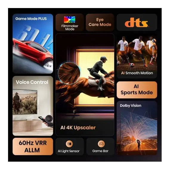 Televizor 43″ Hisense 43A6Q 4K UHD Smart VIDAA HDR10+ Dolby Vision, 4 imazh