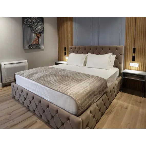 Krevat Royal – Ngjyre kafe e hapur, Madhësia: 160x190