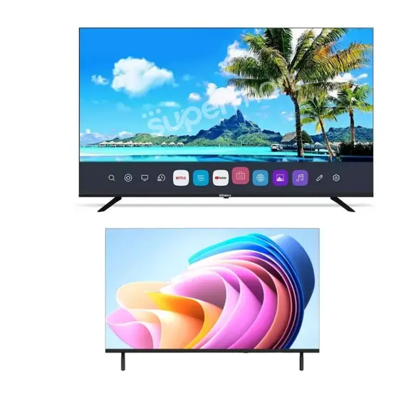 Set TV Elektra Frameless Smart Android – 50″ 4K UHD ET-X50UHDD + 32″ HD ET-X32HDD