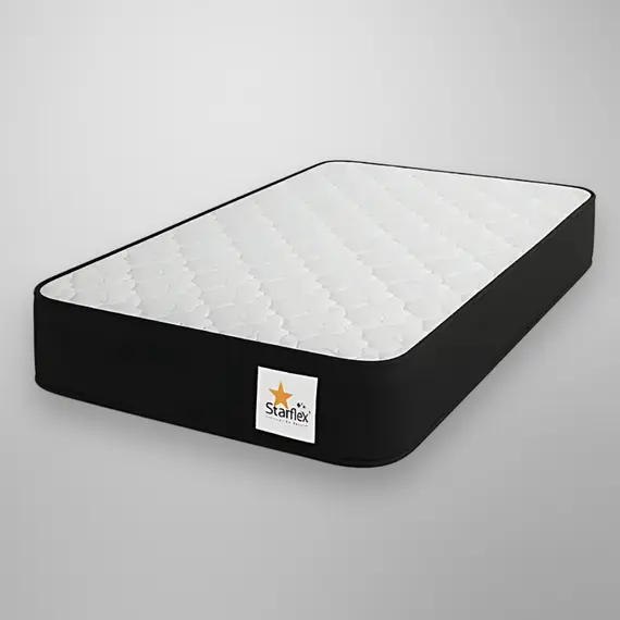 Krevat Pure – Ngjyre e bardhë e ngrohtë / Dyshek Starflex 19x160x190 cm + 2 Jastëk Komfort 40x60 cm, 3 imazh