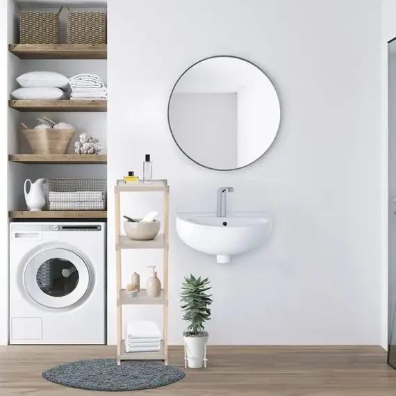 Raft druri (MDF) me 4 kate plastike 25x26x100cm