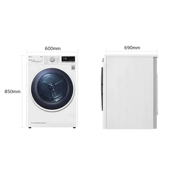 Tharëse Rrobash LG RH10V9AV4W 10KG Me Kondesim Klasa A+++, 6 imazh