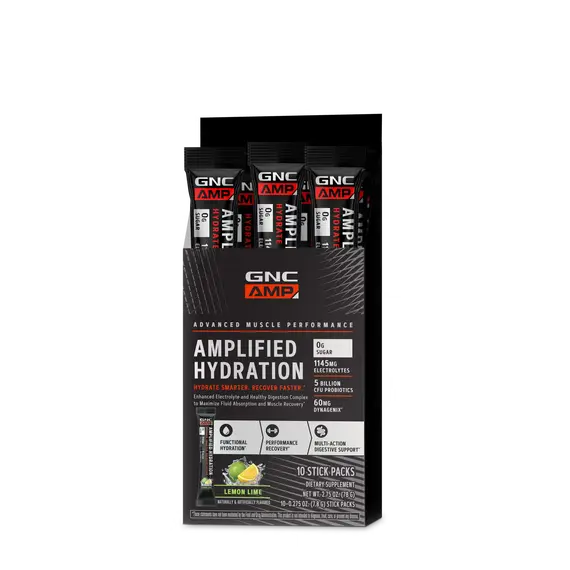 Pluhur elektrolitesh Amplified Hydration Shije Lime Limon, 3 imazh