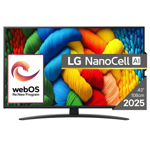 TV 43" LG 43NANO81A3A.AEU NanoCell 4K UHD Smart WebOS 25