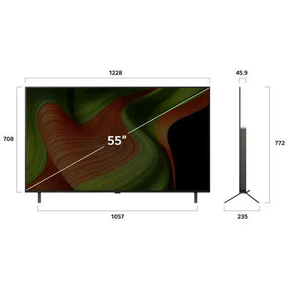 TV 55" LG OLED55B53LA.AEU OLED 4K Ultra HD Smart WebOS 25, 4 imazh