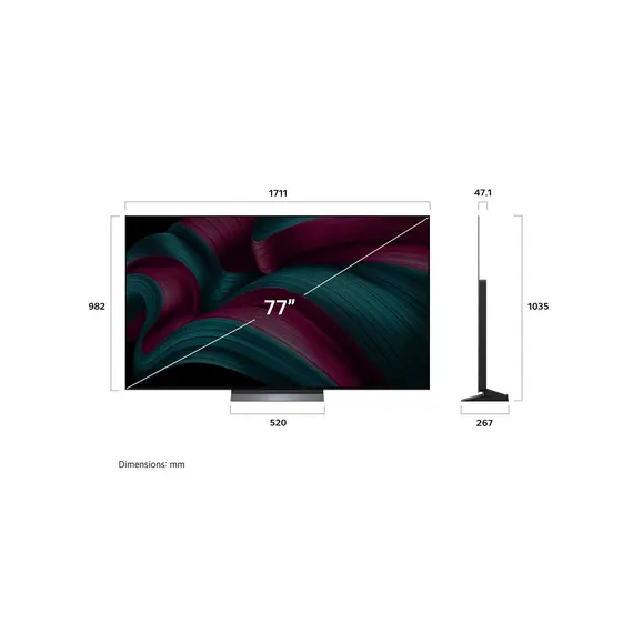 TV 77" LG OLED77C51LA.AEU OLED Evo AI C5 4K Smart TV (2025), 4 imazh