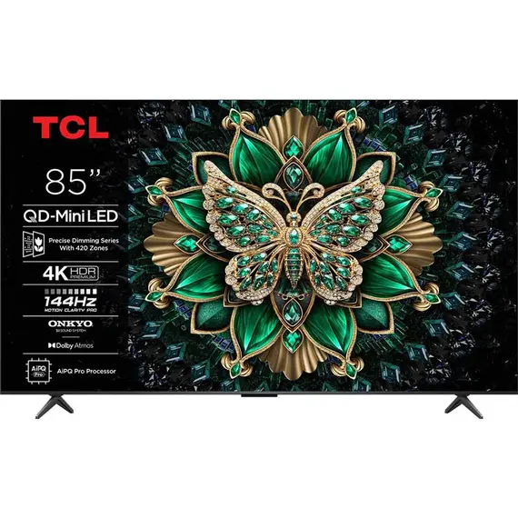 TV 85" TCL QD-MINI LED 85C69K 4K 144Hz Google TV
