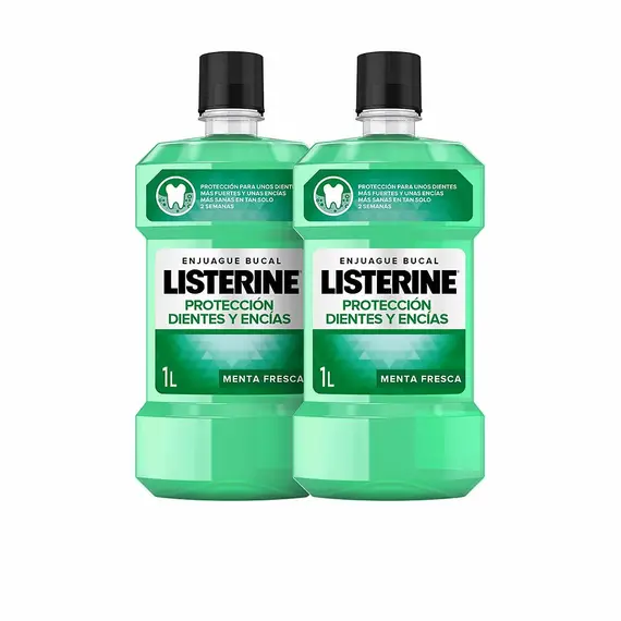 Larës goje Listerine mishrat e shëndetshëm dhe dhëmbët e fortë (2 x 1 L)