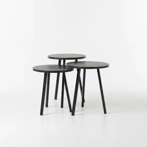 Tavoline Anesore 3-sh Round - Black