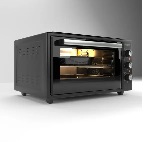 Furrë e Vogël me 2 Plitka FELSEN 45L 4550X-HP Black me Ventilim, 2 imazh