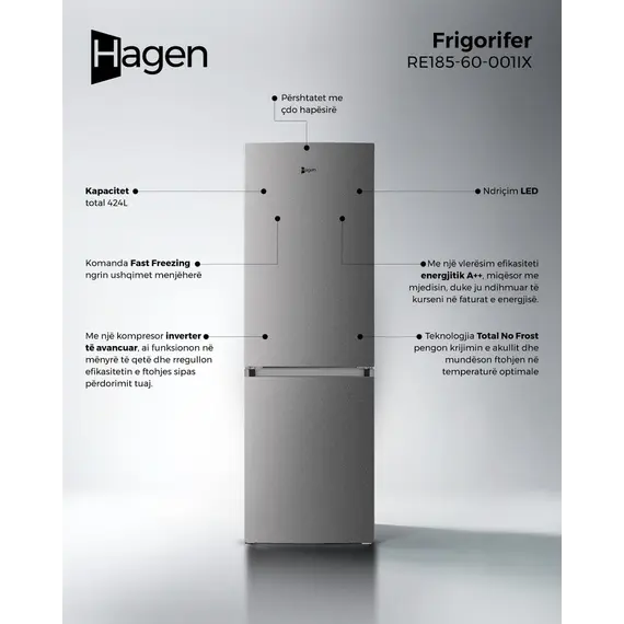 FRIGORIFER HAGEN RE185-60-001IX, 2 imazh