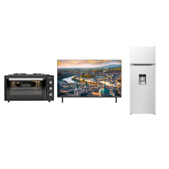 Set Mini Furre 45L Felsen + TV 40" Felsen Smart Android + Frigorifer 207L Felsen A+