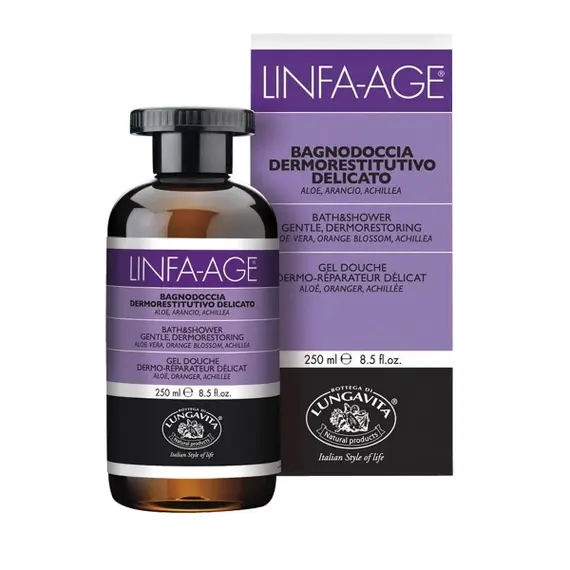 Ufesa Set Tharese + Pjaster + Xhel dushi Bottega di LungaVita Linfa Age Dermorestoring Gentle, 3 imazh