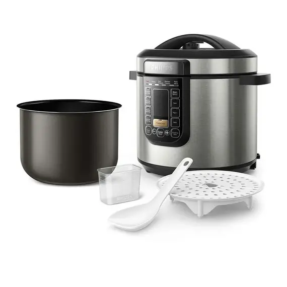 Set Multicooker Philips HD2237/40 6L 1300W + Air Fryer Philips NA130/00 6.2L 1700W, 4 imazh