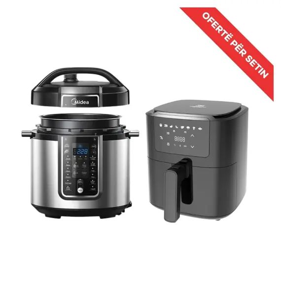 Set Multicooker Midea MY-CS6037WPB 6L 1000W 15 Programe + Air Fryer Fuego DIG AF-511C 5L