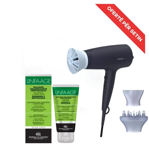 THARESE FLOKESH PHILIPS BHD360/20 + Krem forcues dhe volumizues Bottega di LungaVita Linfa Age