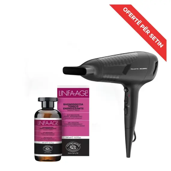 Tharese Flokesh ROWENTA x KARL LAGERFELD CV581LF0 + Bottega di LungaVita Linfa Age Tonic Energizing Bath & Dush Xhel