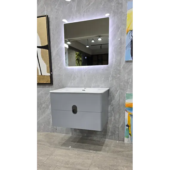 Mobilje Banjo PVC 80cm Kodi 4010 + Lavaman 80cm 4010 + Pasqyre LED 80x70cm 3609B