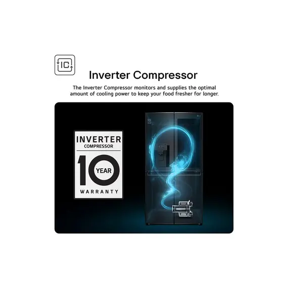 Frigorifer LG GBBSJ10EPY 333L Total No Frost Smart Inverter ThinQ, 10 imazh