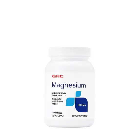 Magnesium 500 mg suplement për muskuj, nerva dhe kocka të shëndetshme