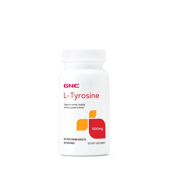 GNC L-Tyrosine 500 mg për fokus mendor dhe sistem nervor 60 kapsula