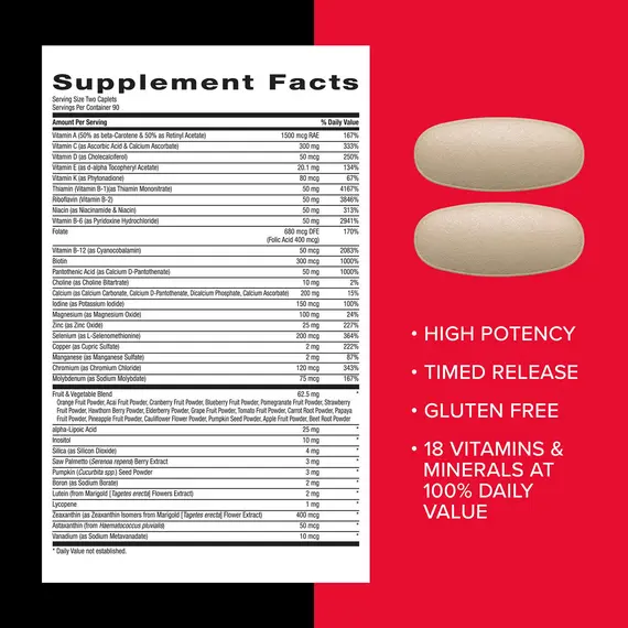 GNC Mega Men Multivitamin për energji, imunitet dhe shëndetin e meshkujve, 3 imazh