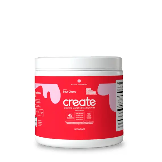 Creatine Monohydrate Gummies Sour Cherry 45 gummies suplement për forcë dhe energji