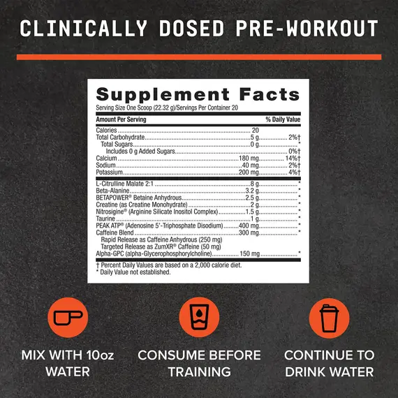 Beyond Raw LIT AF Pre-Workout Lemon Ice energji dhe performancë 20 porcione, 3 imazh