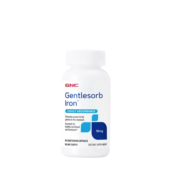 GNC Gentlesorb Iron 18 mg 90 kapsula suplement hekuri për qelizat e kuqe të gjakut