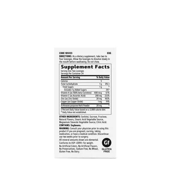 Ultra Zinc Lozenges me Vitaminë C dhe Echinacea për mbështetje të imunitetit, 2 imazh
