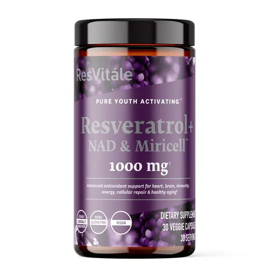 ResVitale Resveratrol Plus NAD 1000mg suplement për energji qelizore dhe antioksidant