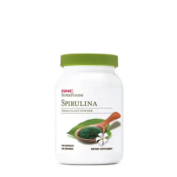 Spirulina 500 mg kapsula suplement natyral me proteina dhe aminoacide