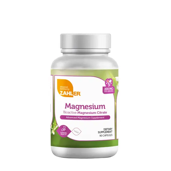 Magnesium Citrate 200 mg për muskuj, nerva dhe tretje 90 kapsula