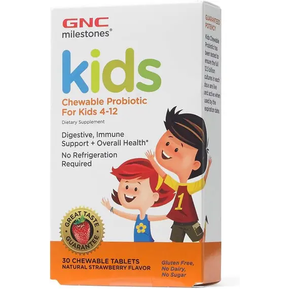 GNC Milestones Kids Chewable Probiotic për tretje dhe imunitet