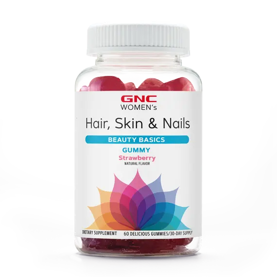 Women’s Hair Skin & Nails Strawberry gummies për flokë, lëkurë dhe thonj