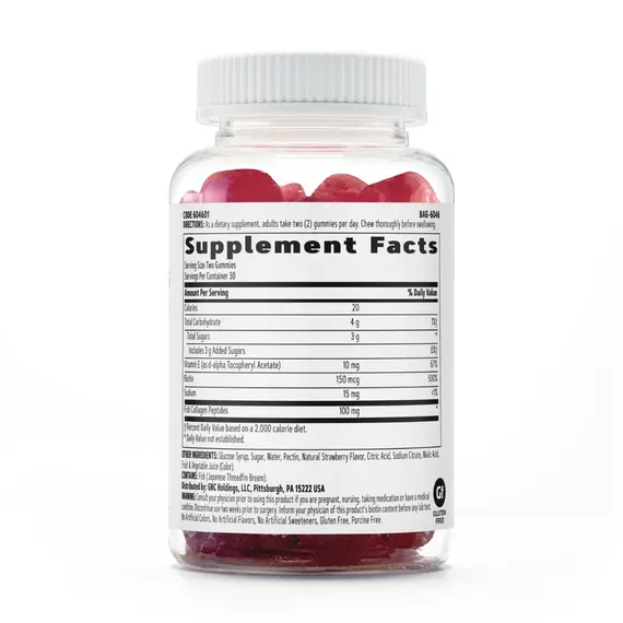 Women’s Hair Skin & Nails Strawberry gummies për flokë, lëkurë dhe thonj, 2 imazh