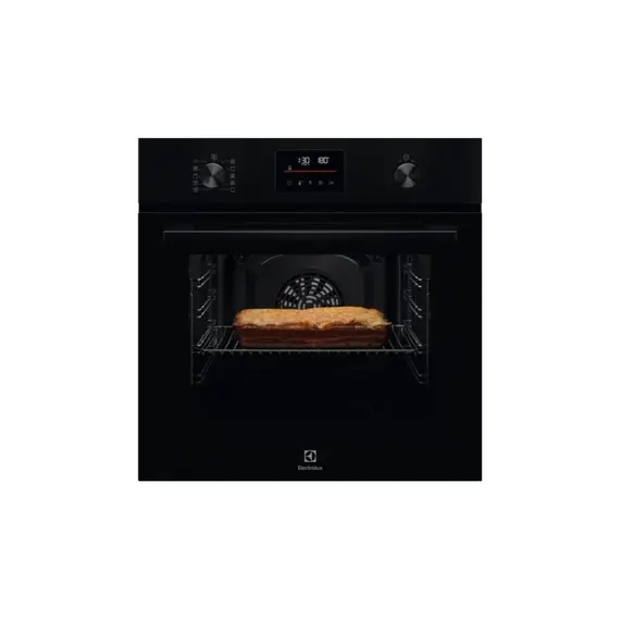 Set Furrë Inkaso Electrolux LOF4P06BK 65L Pirolitik 60cm + Pianurë Electrolux EHF6241FOK 4 Vatra 3kW 60cm Qeramike, 2 imazh