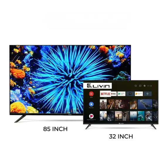 Set TV 85" Livin LM8524SMJ 4K Android + TV 32" Livin LV3225SCJ HD Android