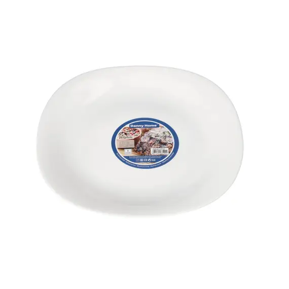 Pjatë 26.5x26.5x2 cm Bardhë Qelq Opal