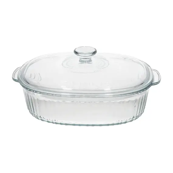 Tavë Pjekje me Kapak Ovale Qelq 2.8L