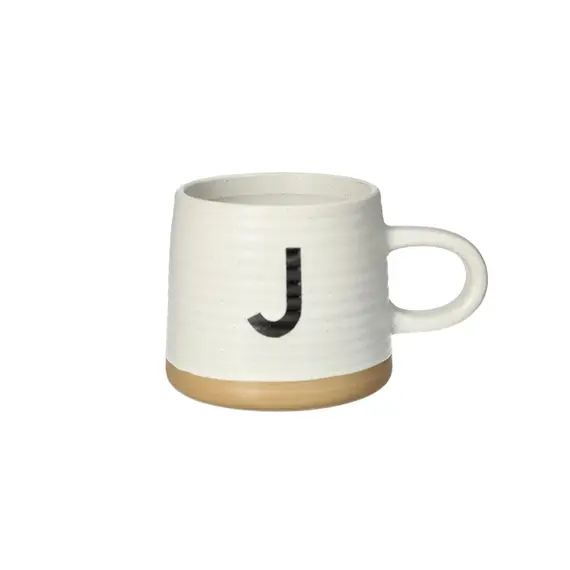 Filxhan Porcelani i Pikturuar me Dorë Shkronja J 420 ml